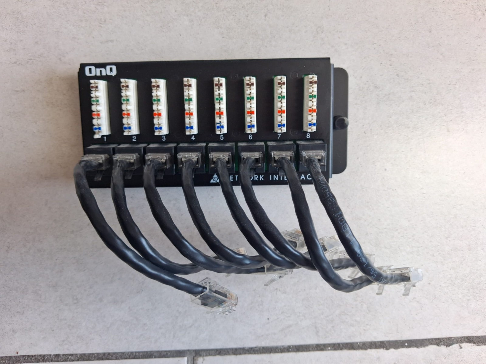 On-Q Legrand 363486-01 8-Port Cat5e Network Interface Module RJ45
