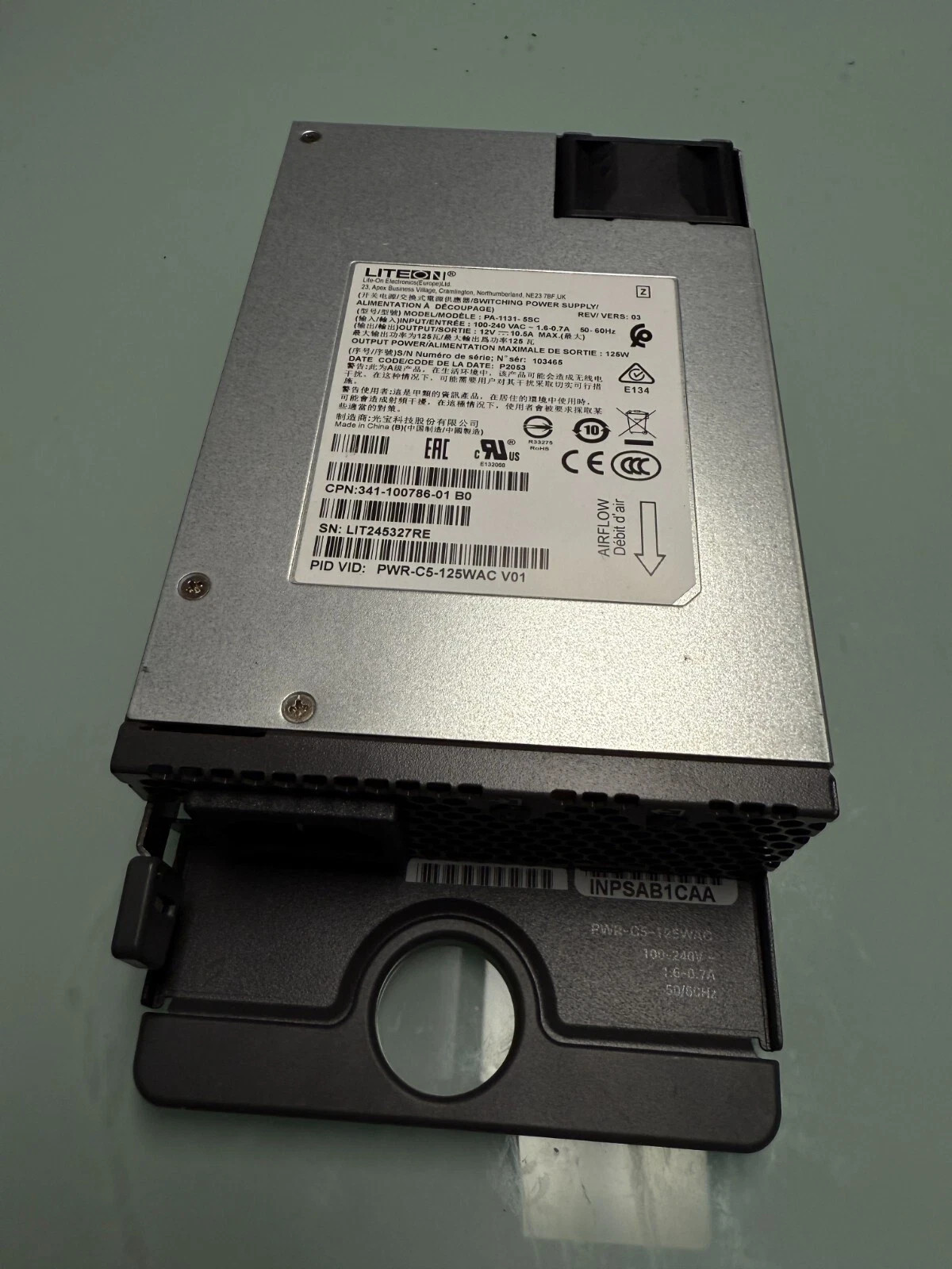 Cisco PWR-C5-125WAC 125W AC Power Supply for Catalyst 9200 Series Switches