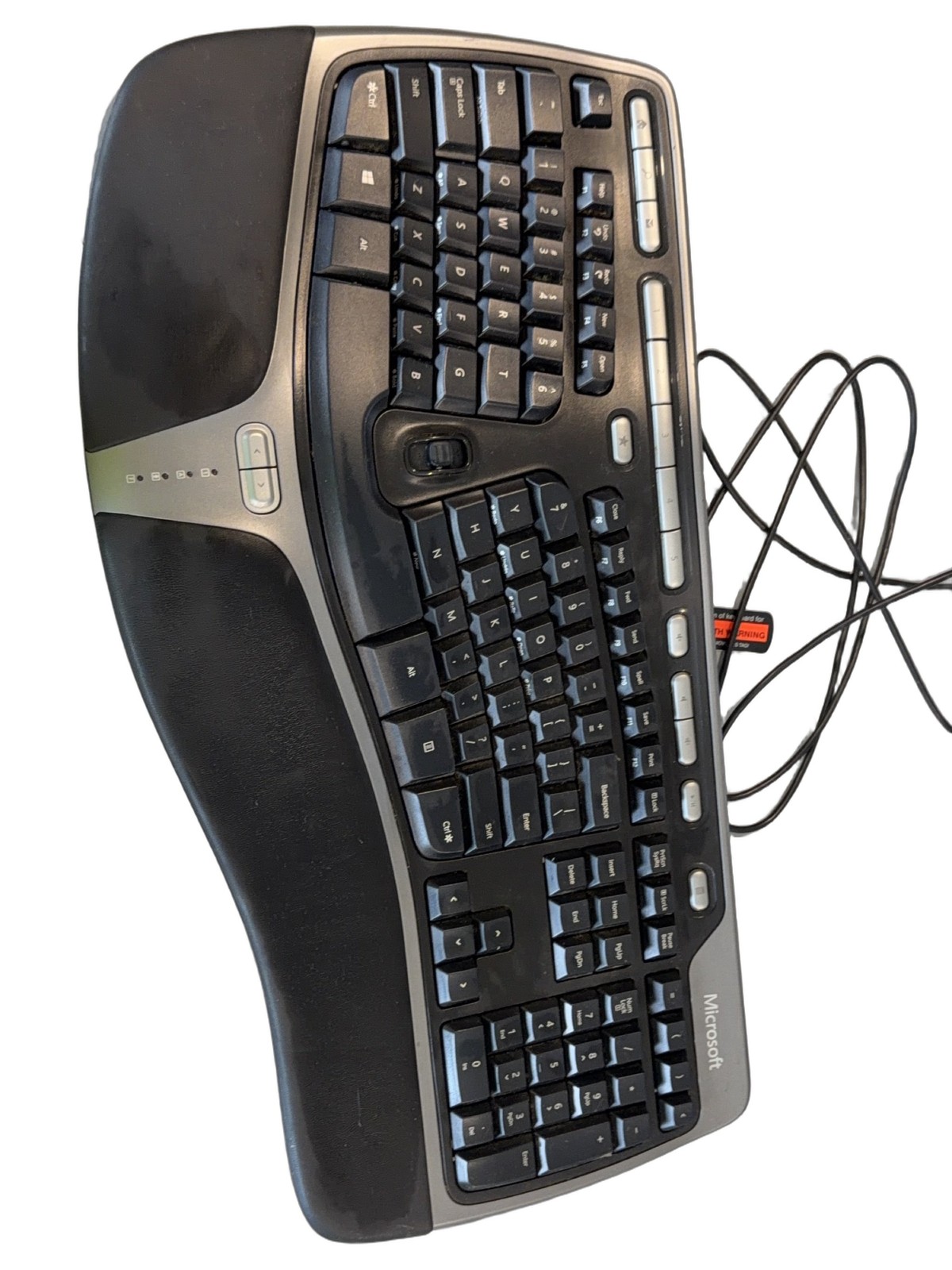 Microsoft Natural Ergonomic Keyboard 4000 Wired USB Black QWERTY Model 1048