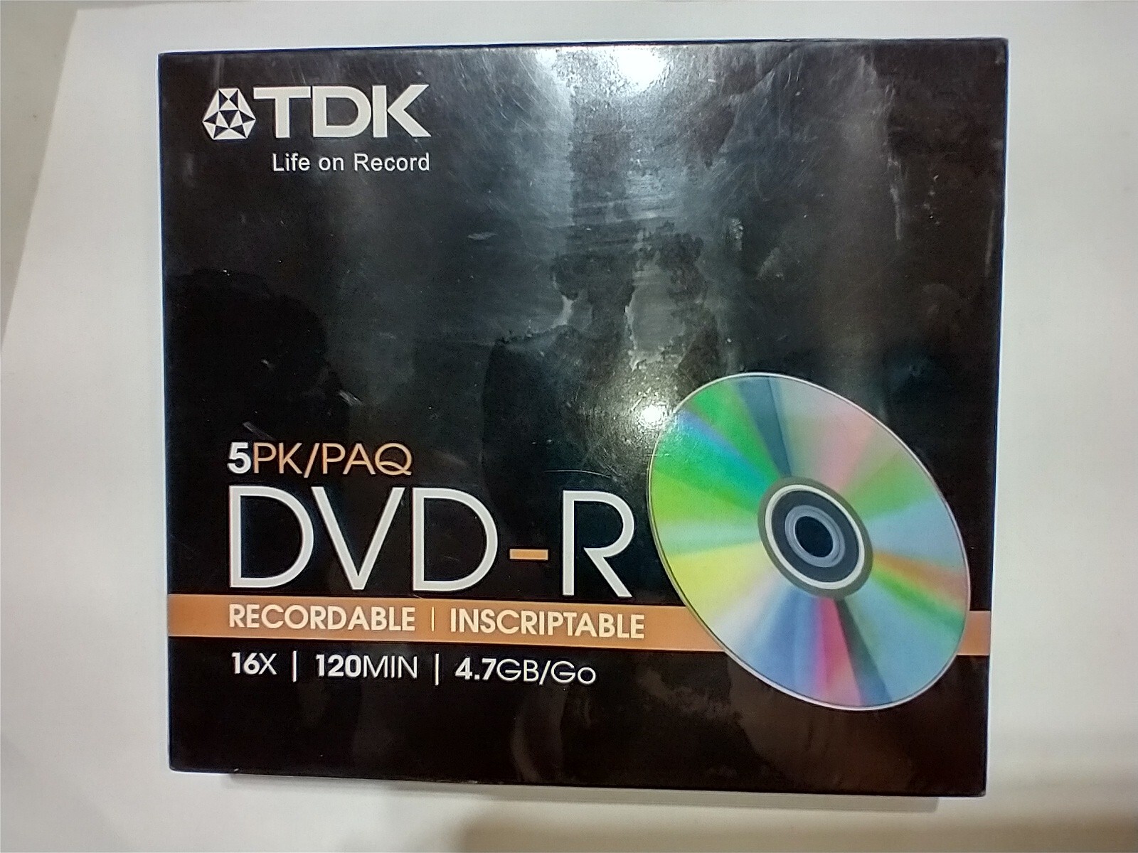 TDK 5pk DVD-R Recordable Inscriptible 16X / 120MIN. / 4.7GB New Sealed