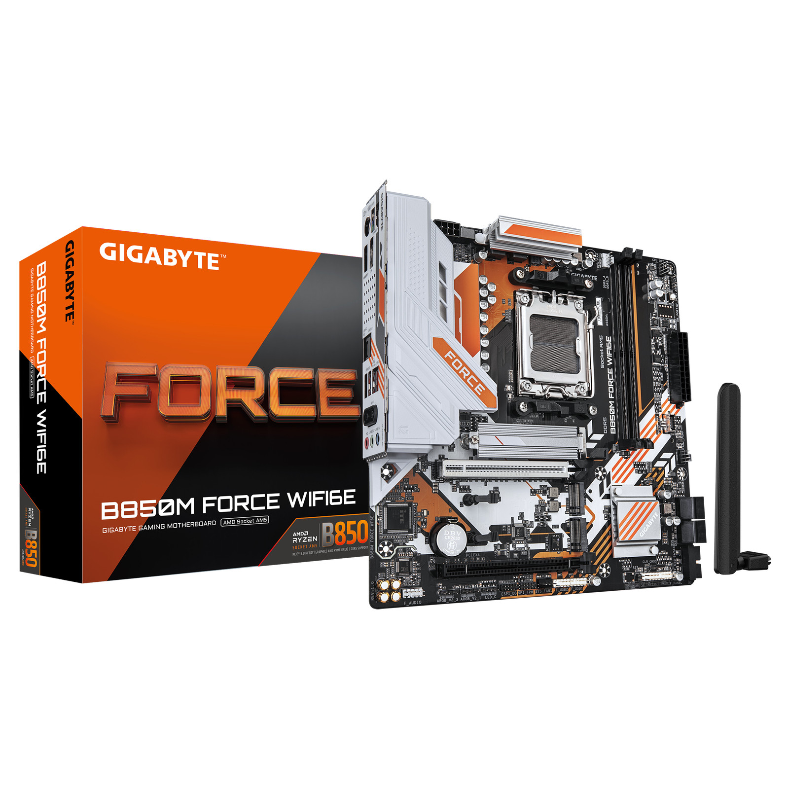 GIGABYTE B850M FORCE WIFI6E DDR5 AM5 Micro ATX Motherboard X3D Turbo mode