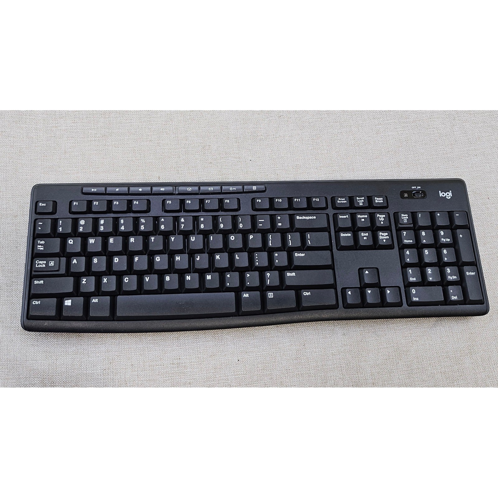 Logitech K270 Wireless Keyboard Full Size Black Y-R0042 Multimedia Hotkey Office