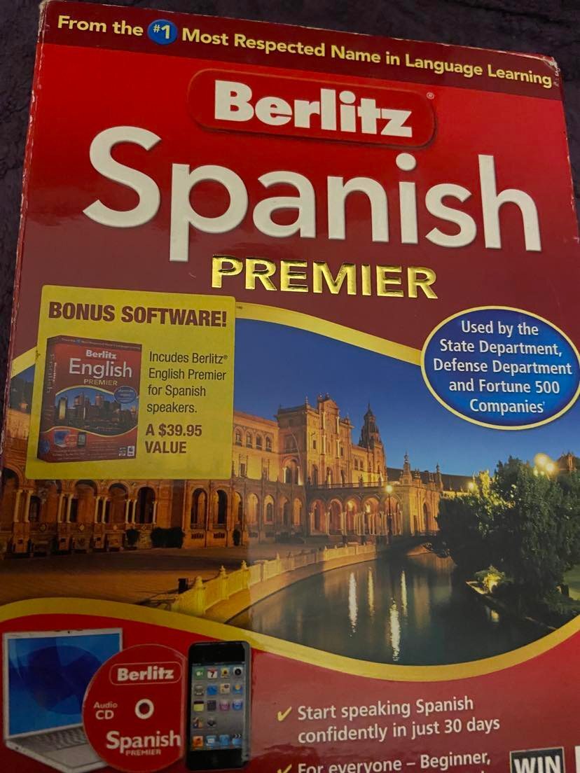 BERLITZ SPANISH AND ENGLISH PREMIER DISC SET FOR MAC