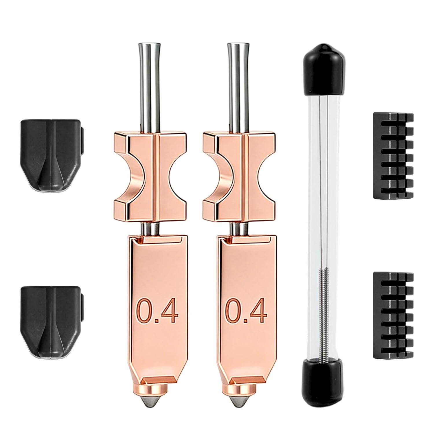 New 2PCS Nozzle Kit for Flashforge AD5X, 0.4Mm Hardened Steel Quick-Detachable H