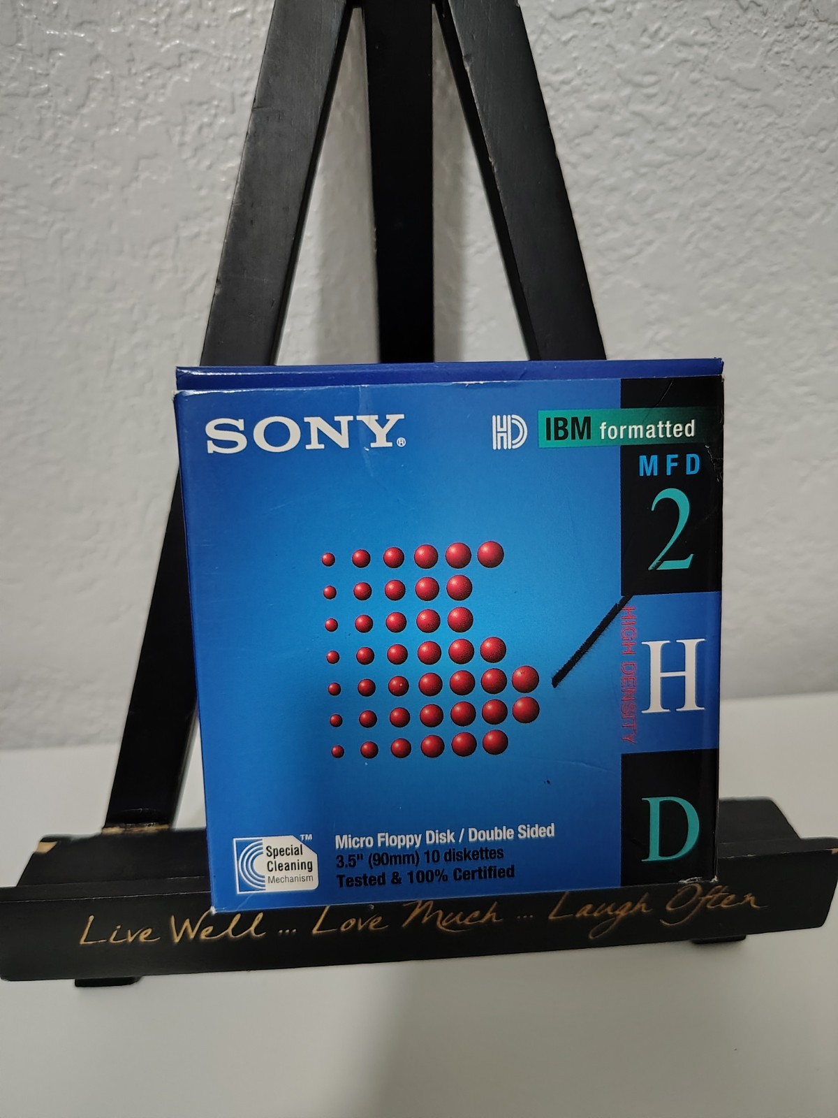 New Sony HD IBM Formatted MFD 2 Micro Floppy Disk Double Sided 10 Pack 2HD 