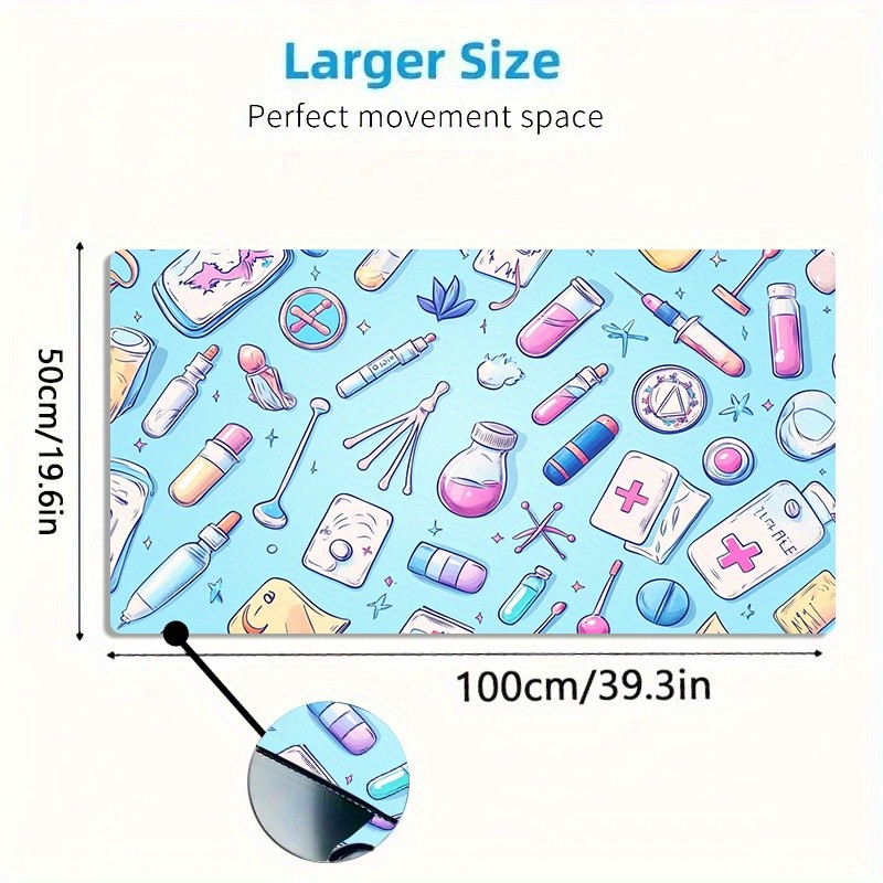 1pc Large Gaming Mouse Pad Compatible for PC/Laptop - Medical & Video Game The