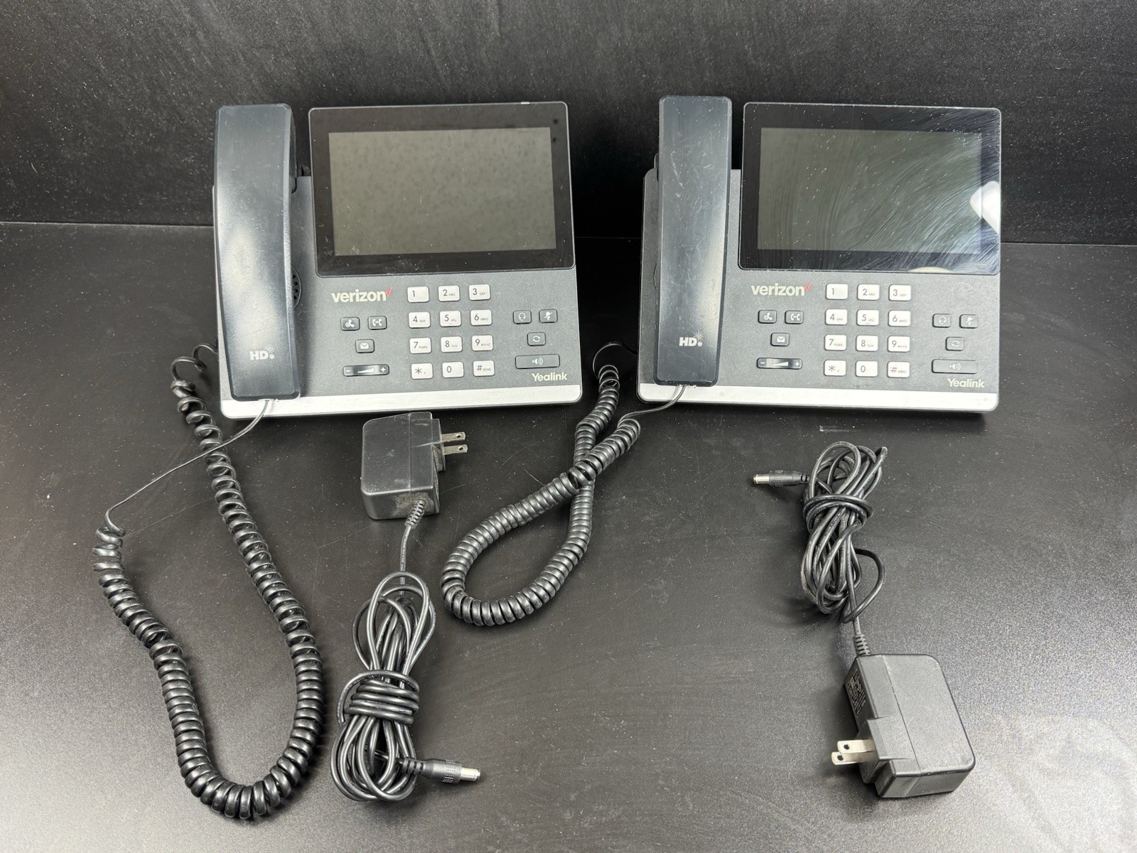 x2 Verizon Yealink One Talk T67LTE 4G Desk Phone w/ Power Supply