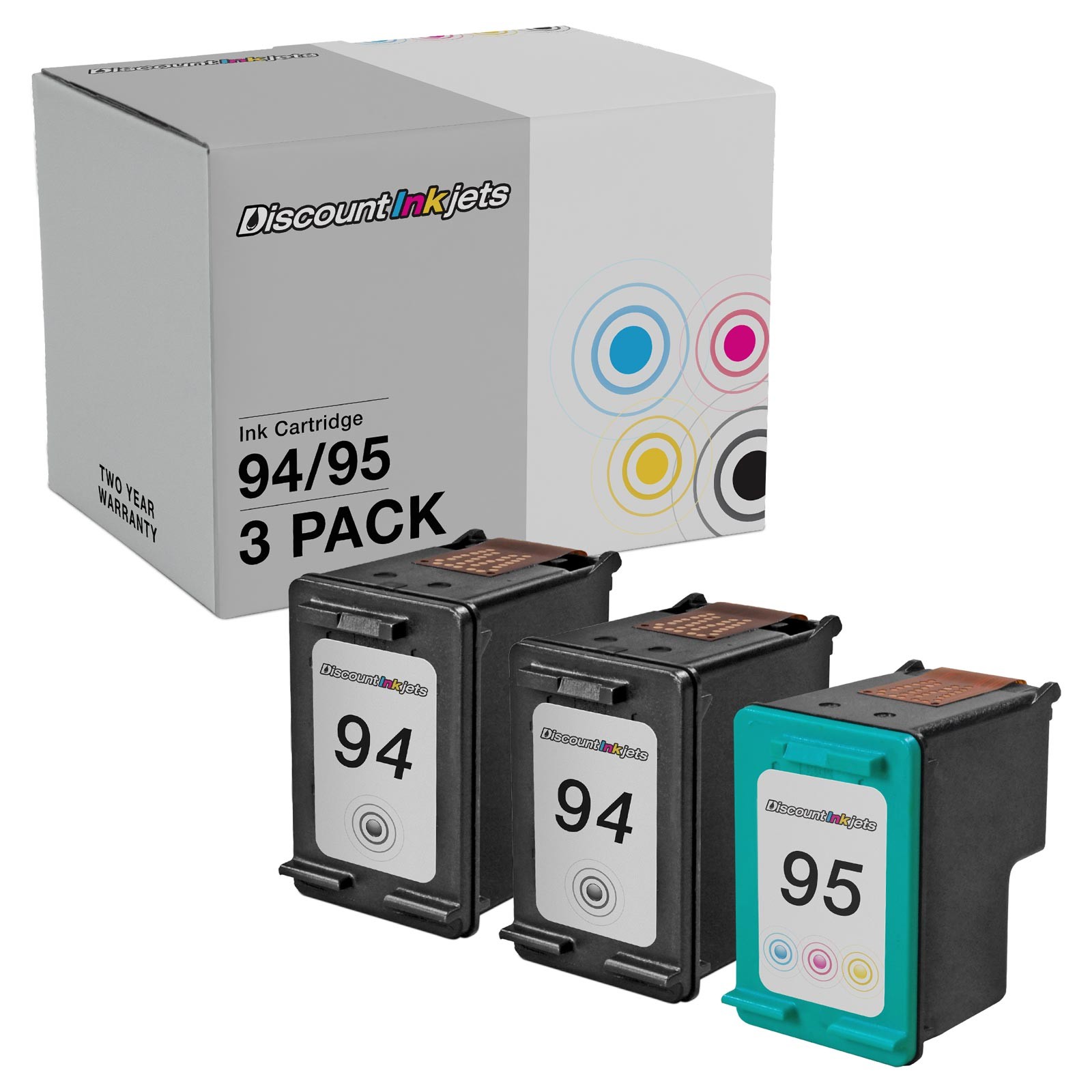 3pk Ink Cartridge for HP 94 95 94 Officejet H470 6210 7310 7210 7410 100 6200