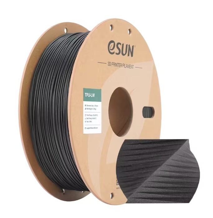 Foaming TPU 1.75mm 3D Printer Filament: eSUN TPU-LW, 0.75KG Spool, 93A-77A