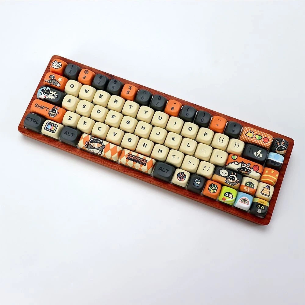Bangboo PBT Keycaps 130 Keys KOA Profile Dye Sub for Wooting 60HE Aula F75 ZZZ