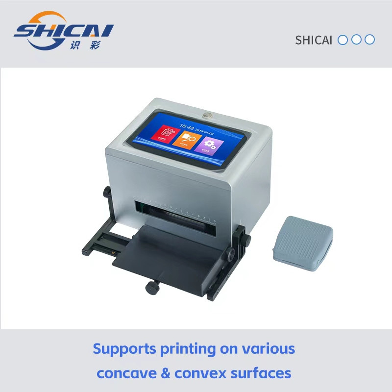 Desktop Inkjet Coder Printer Date Batch for Curved/ Round Bottles & Jars
