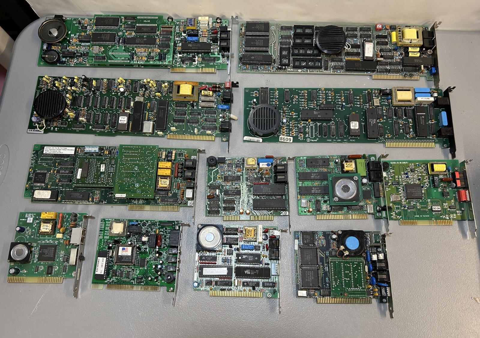 Lot of 12 Vintage Modem Cards