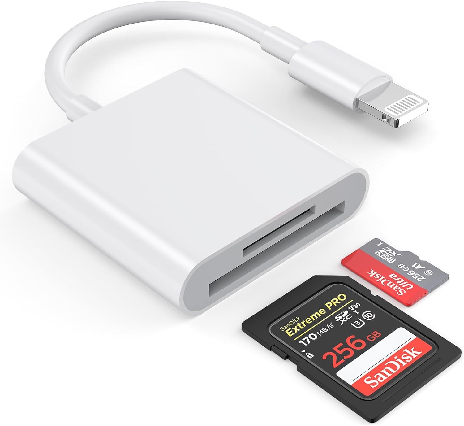 TF/SD Card Adapter Camera Reader for iPad iPhone6 7 8 Plus 13 14 15 Pro X Xs Lot