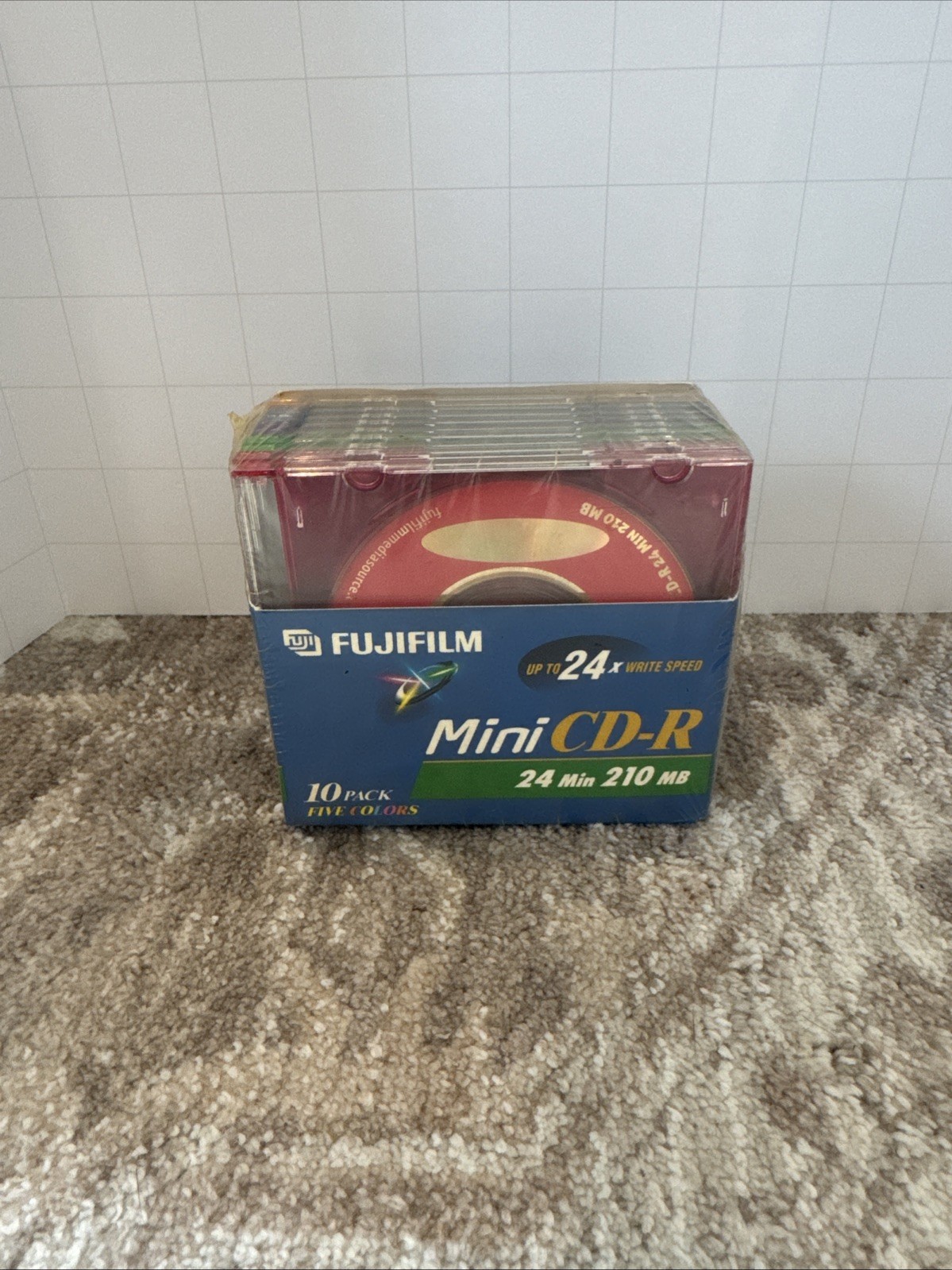 Fujifilm Mini CD-R 10 Pack 5 Colors 24 Minute 210MB Up to 24x Speed Sealed
