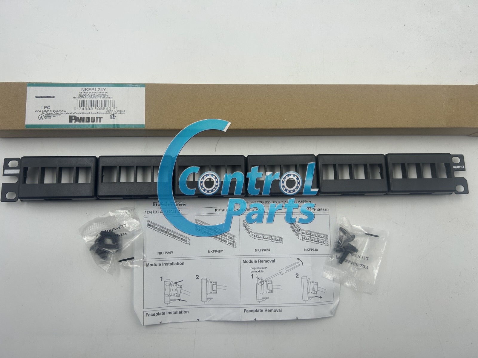 Panduit NKFPL24Y NetKey 24-Port 1U Modular Keystone Patch Panel Fast delivery