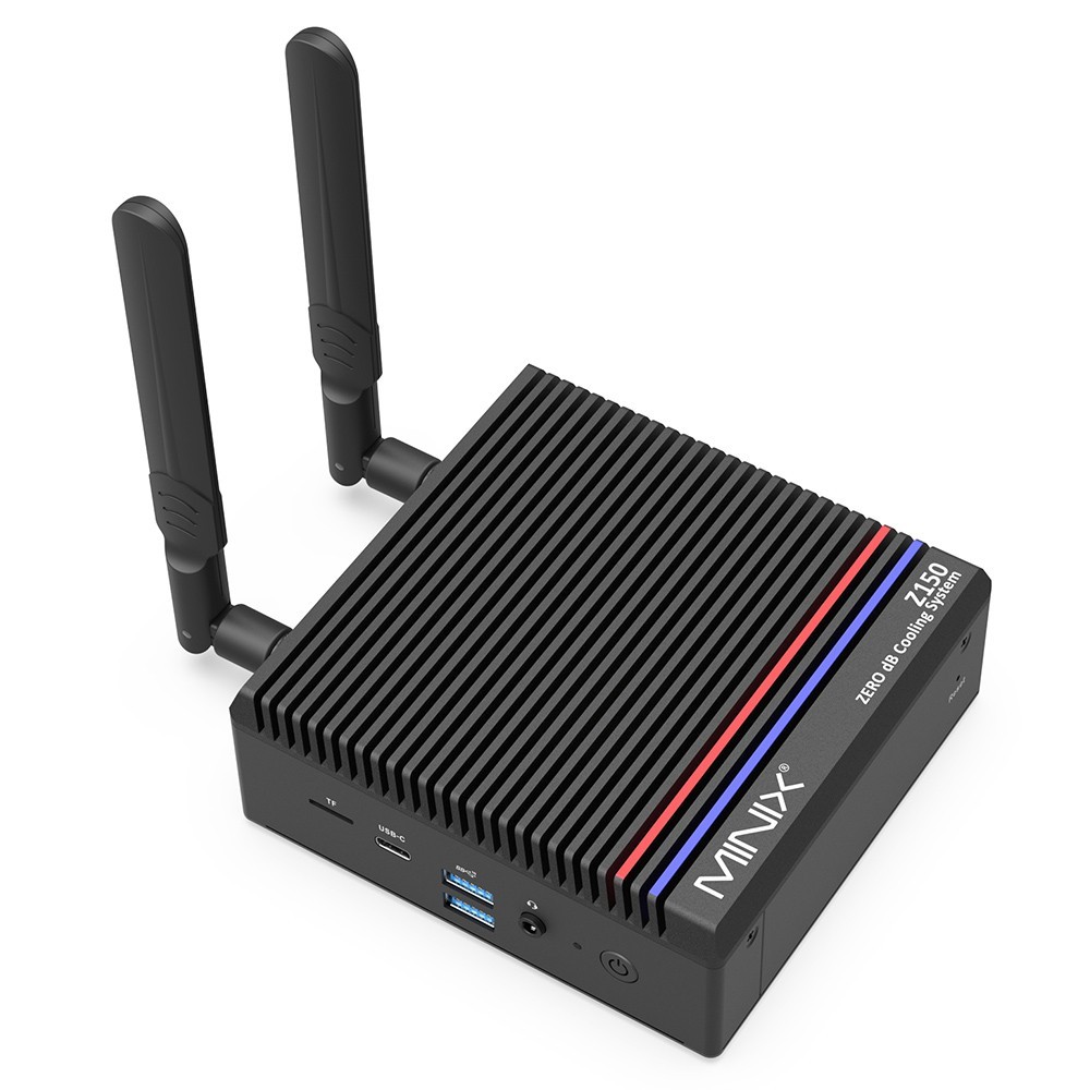 MINIX Z150-0dB Fanless Mini PC, Intel N150 4 Cores Max 3.6GHz 8GB RAM 256GB SSD