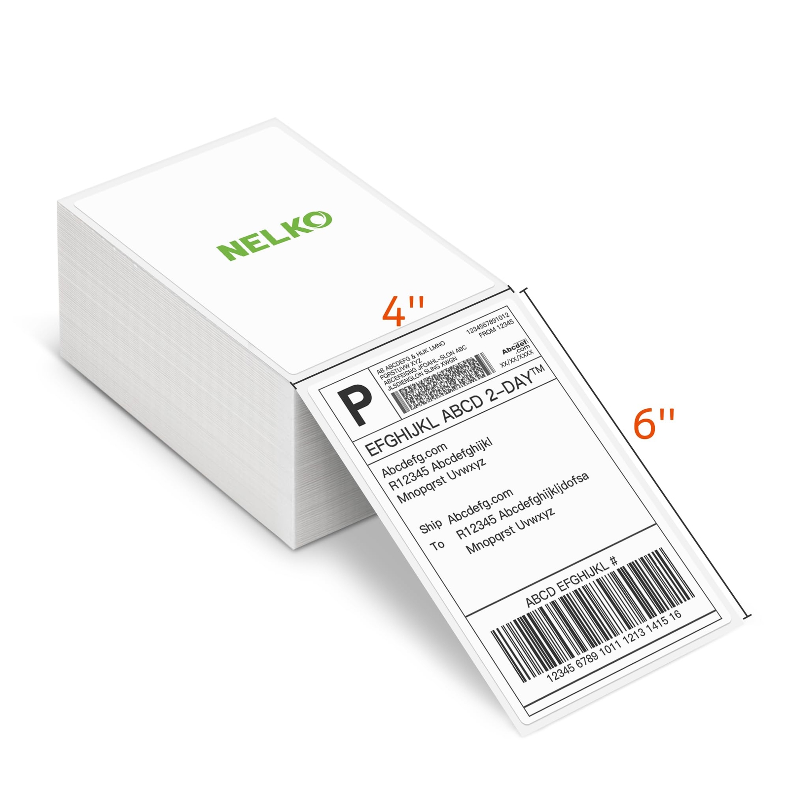 Nelko 4x6 Thermal Labels Compatible with PL70E Ultra Strong Adhesive 500 Pack