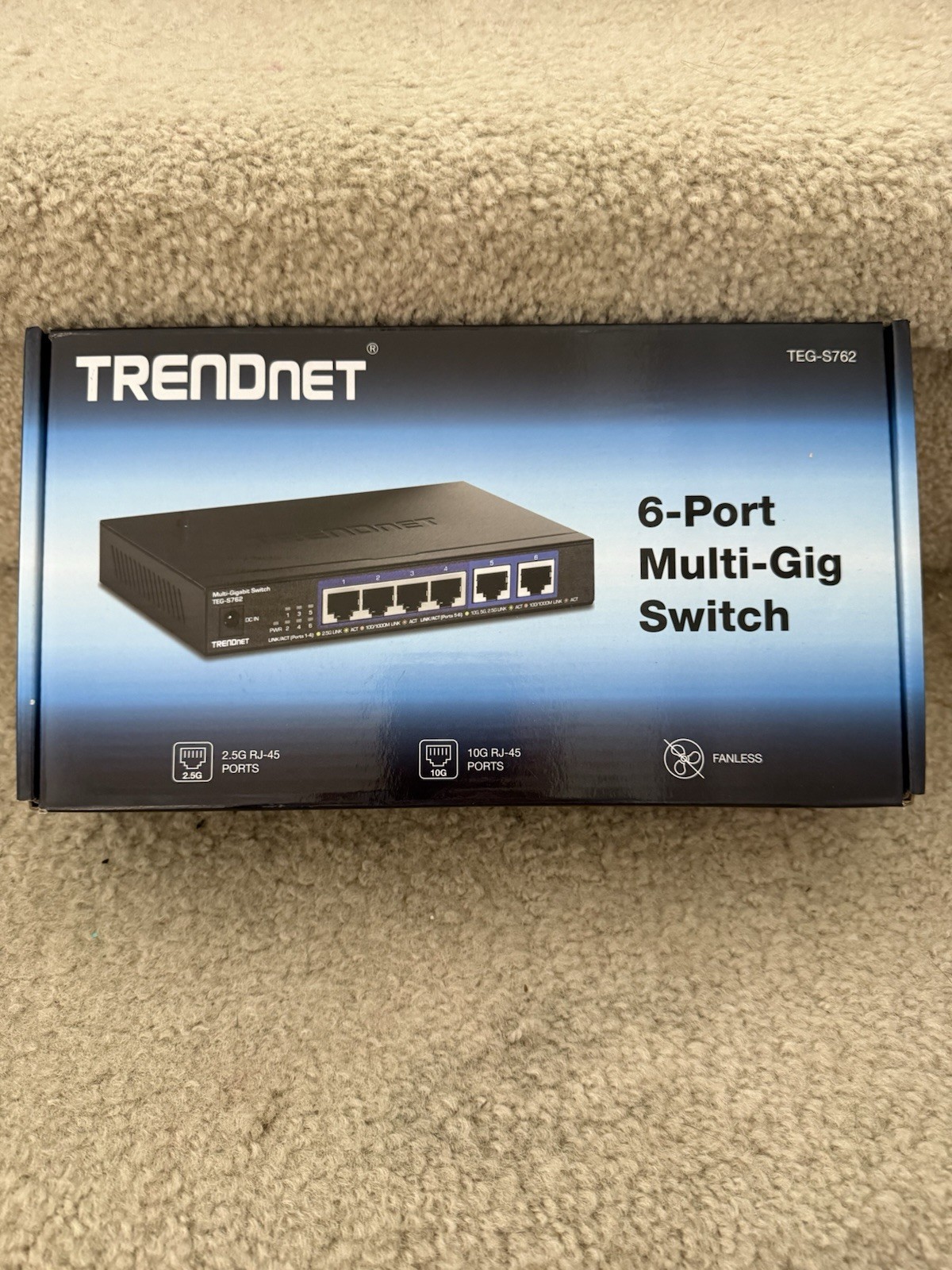 TRENDnet TEG-S762 6-Port Multi-Gig Switch,  2.5 Gbe &  10 Gbe RJ-45 Ports