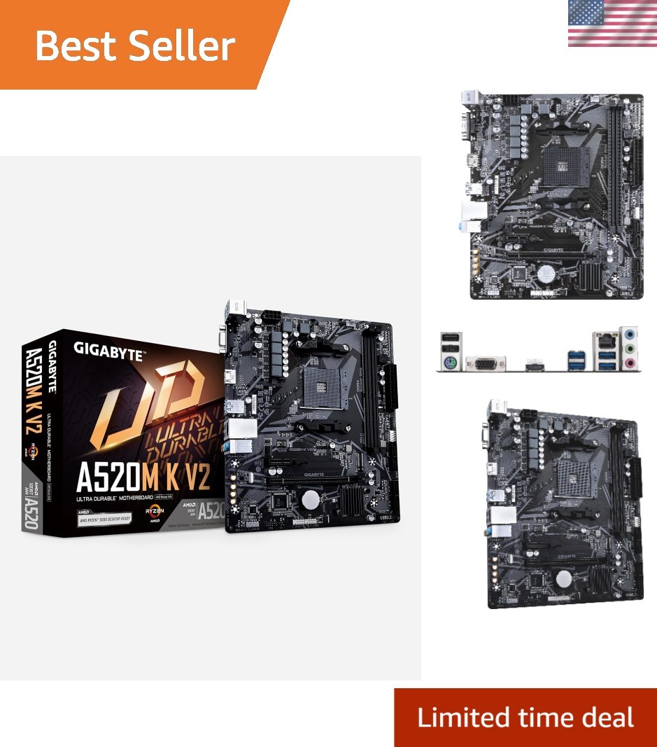 AMD A520M K V2 Motherboard for High-Performance Personal Computers - MATX