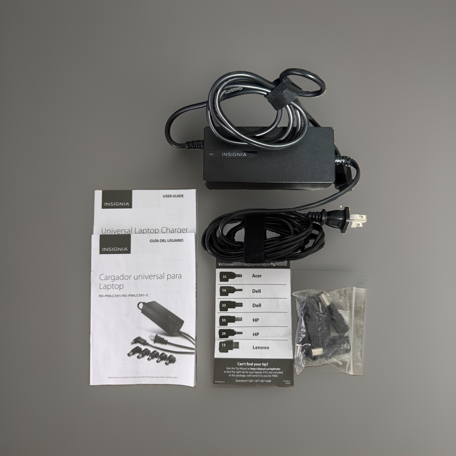 Insignia NS-PWLC591 90W Universal Laptop Charger