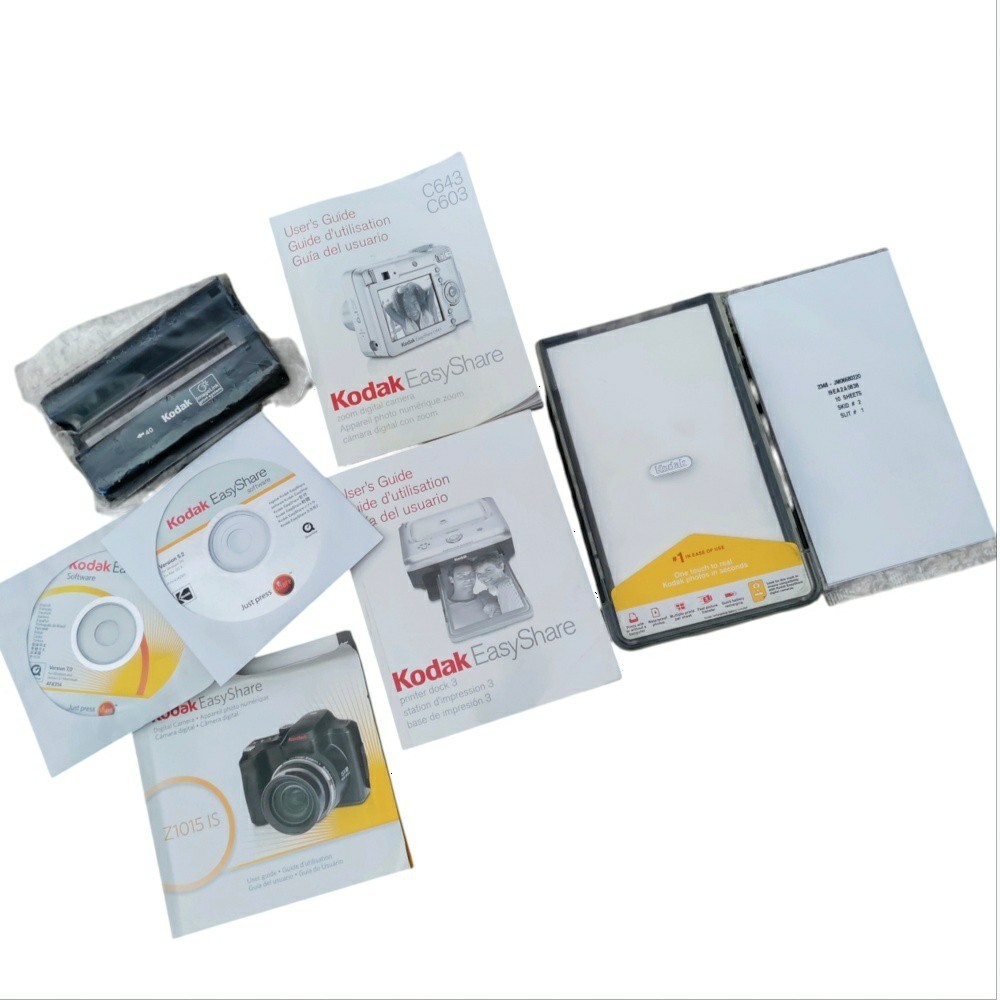 Kodak EasyShare Accessories Lot Of 8 Ink Manuals Paper Software Mixed Lot 