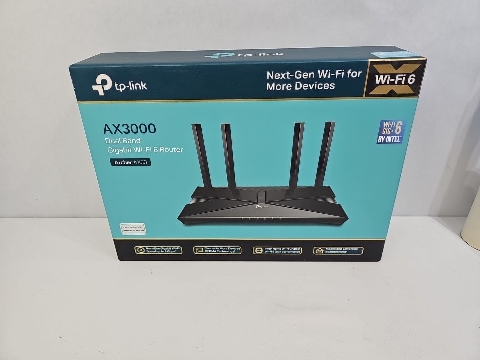 Tp-Link AX3000 Dual Band Gigabit Wi-Fi 6 Router Archer AX50
