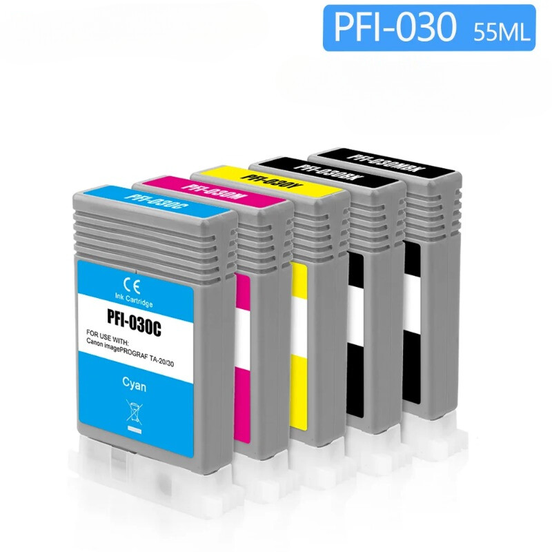 6*55ML PFI-030 Compatible Ink Cartridge With Pigment Ink For Canon TA20 TA30
