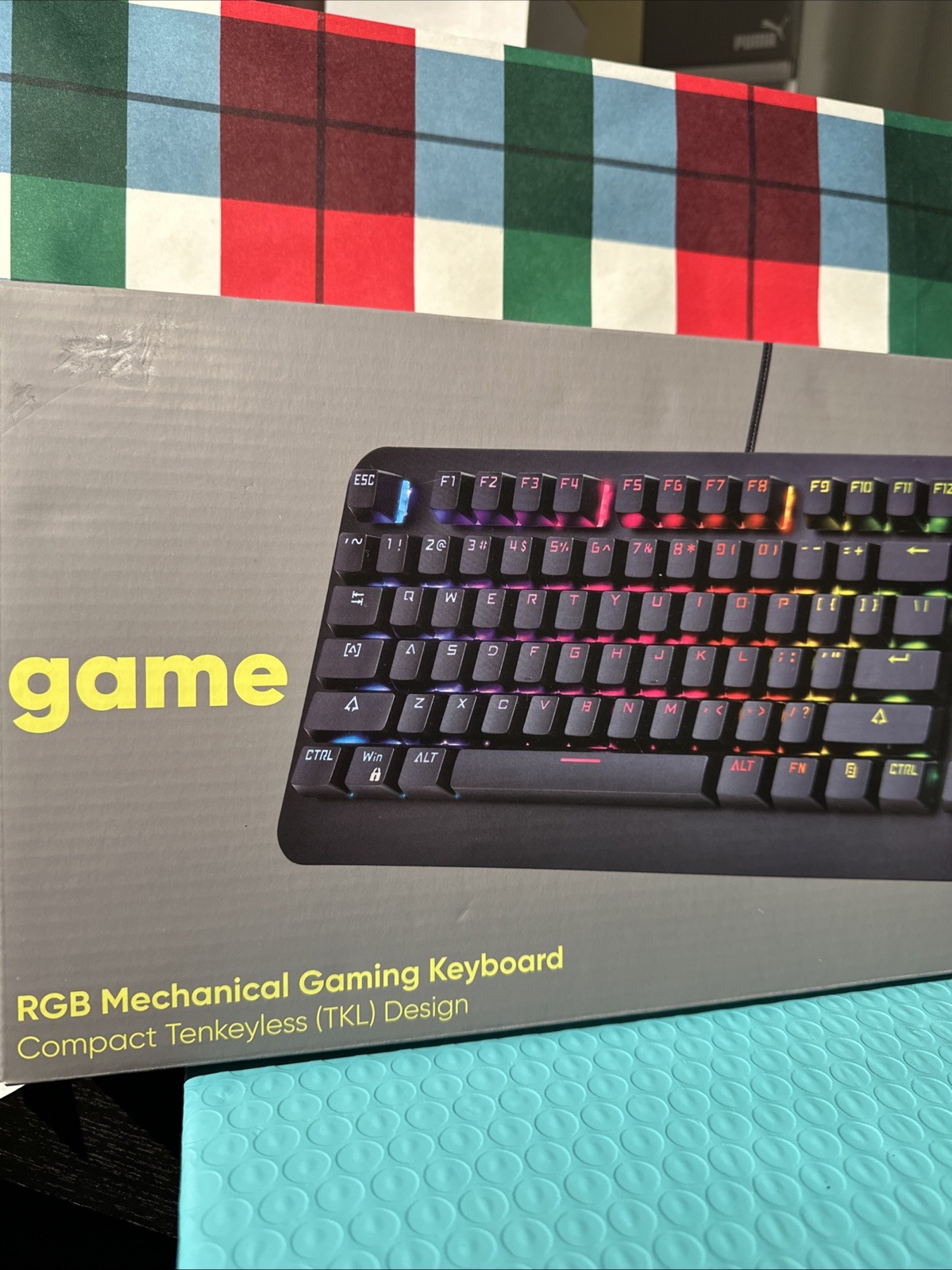 Onn  Mechanical Gaming Keyboard -USB Compact |Tenkeyless (TKL) Design Brand New