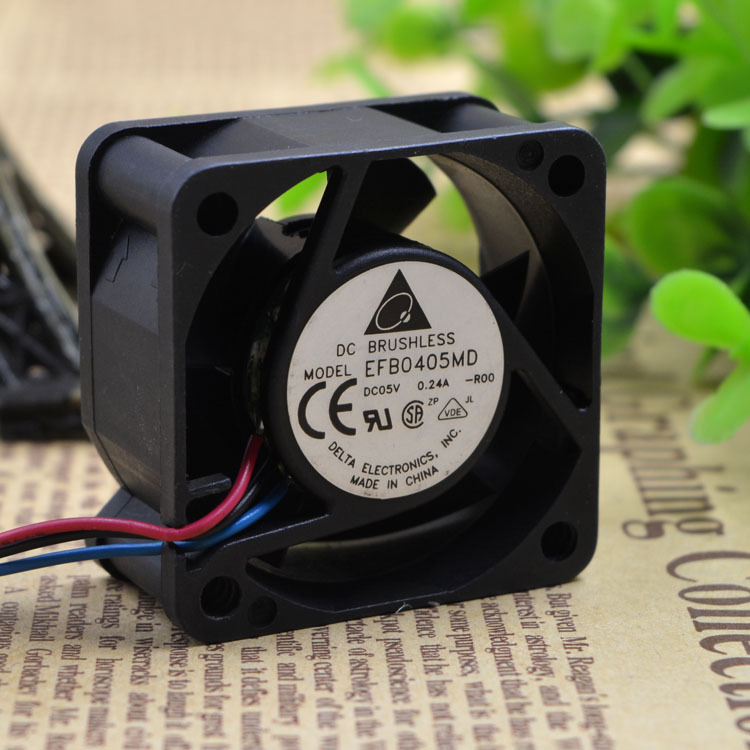 2pcs Delta EFB0405MD-ROO fan 40*40*20mm 3pin DC 5V 0.24A