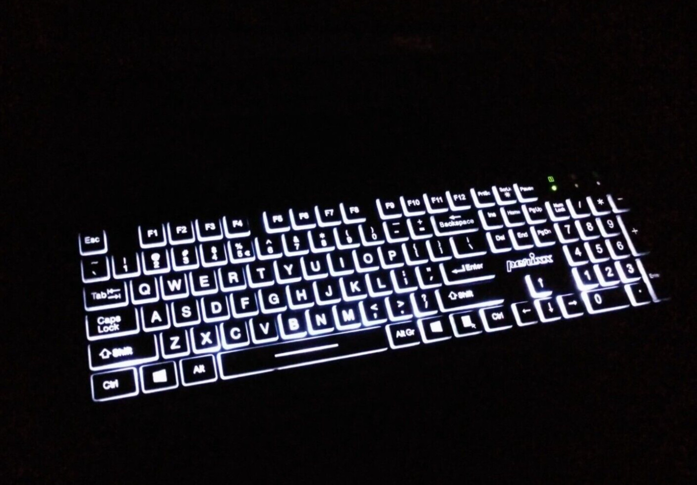 Perixx PERIBOARD-317 Wired Backlit USB Keyboard, Big Print Letter with White Ill