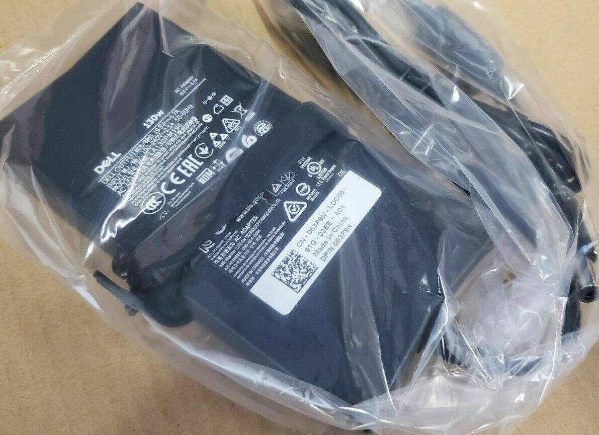 New Dell 130W AC Adapters 7.4 mm - 63P9N LA130PM190  