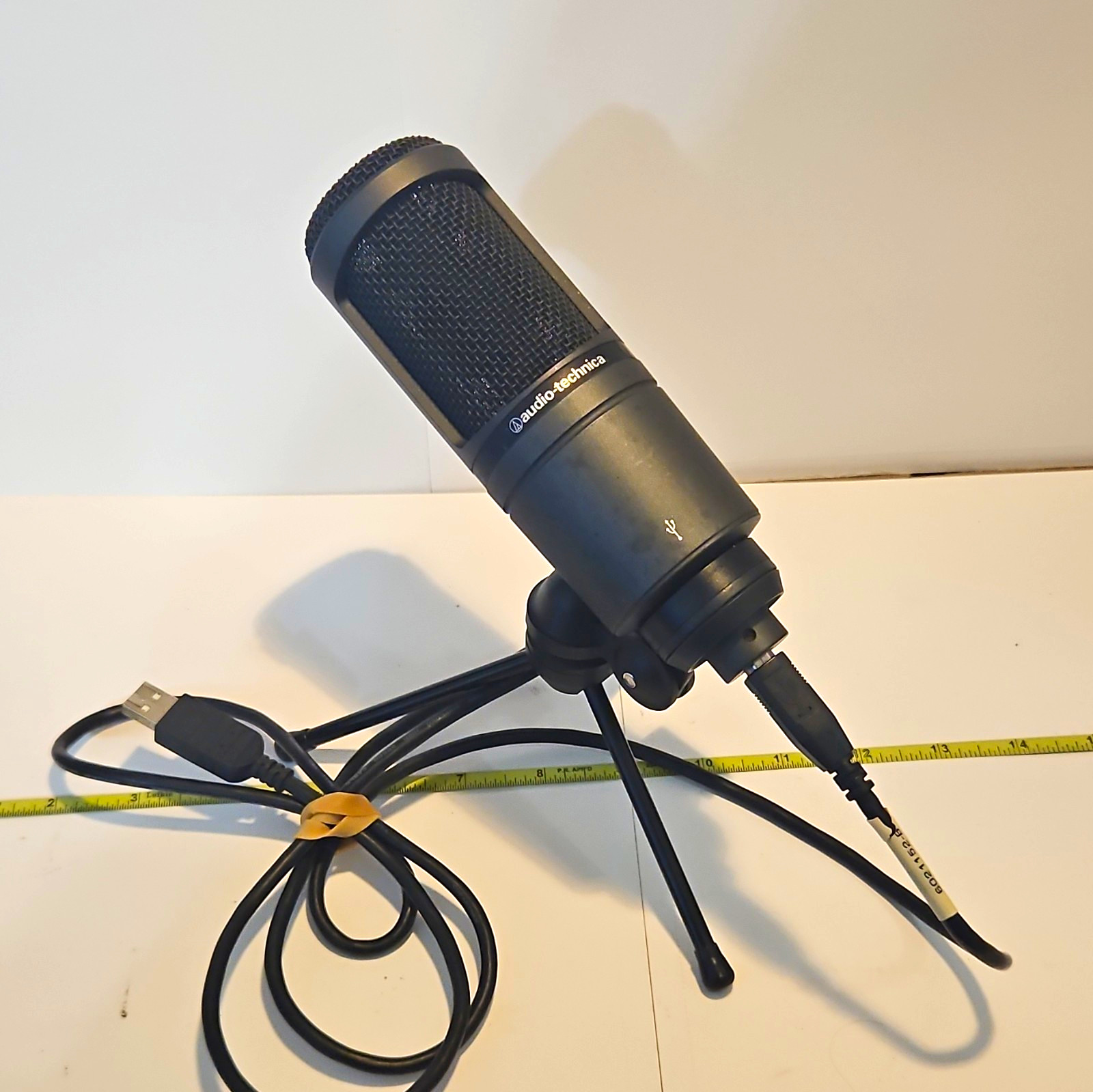 Audio-Technica AT2020USB USB Wired Cardioid Condenser Mic w/ Tripod, Black
