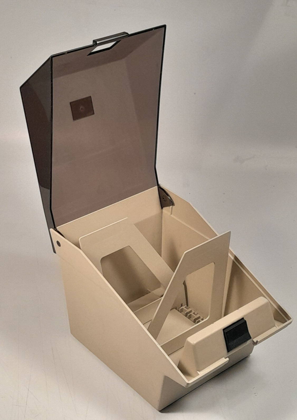 Vintage 5.25" Floppy Disk Diskette Filing Box Storage Case Computer 2 Dividers