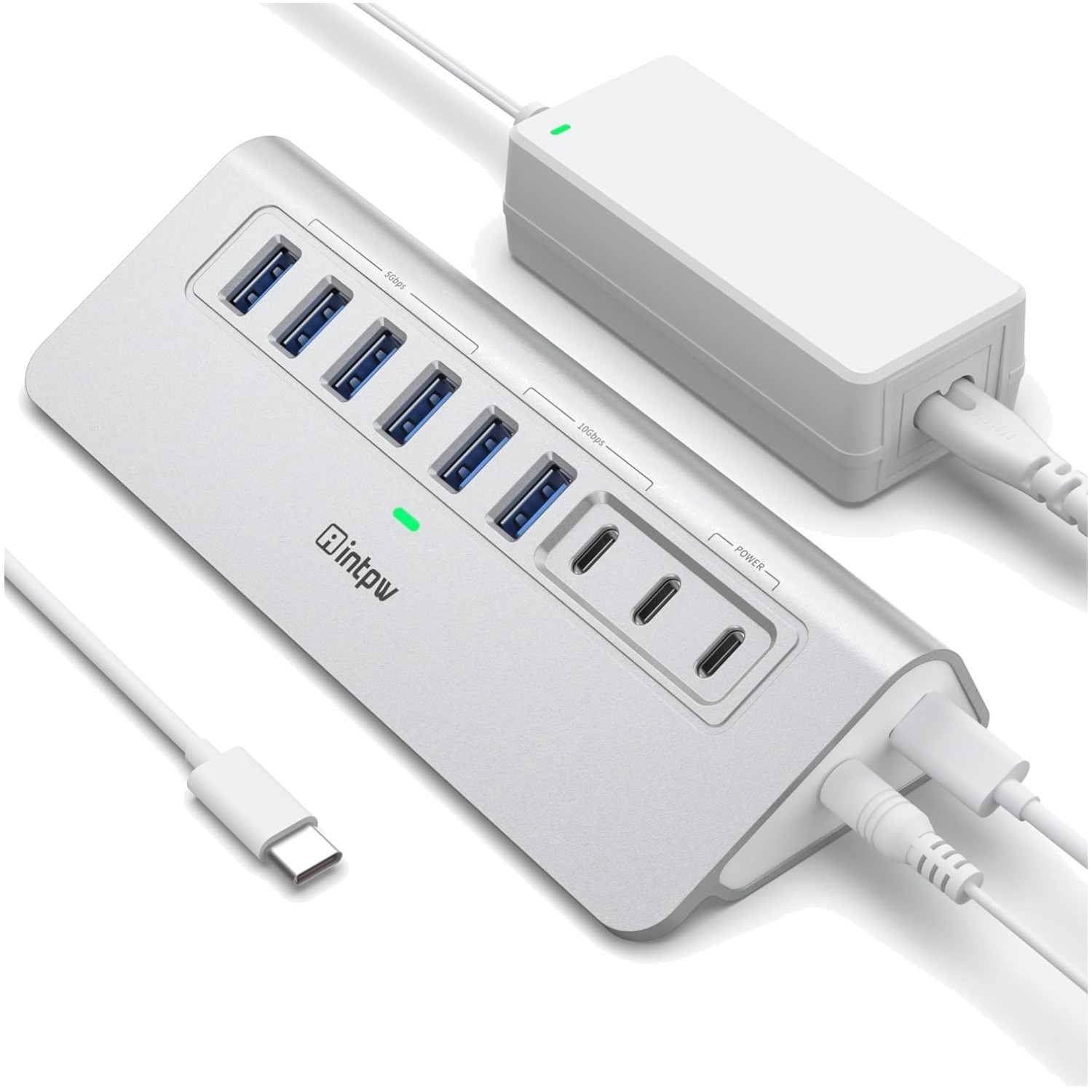 USB C Hub 9-Port 10Gbps Charging Ports 65W Adapter
