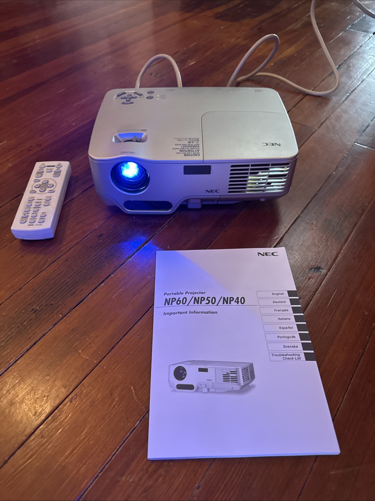 NEC NP50 DLP Projector with Remote - Tested With Case