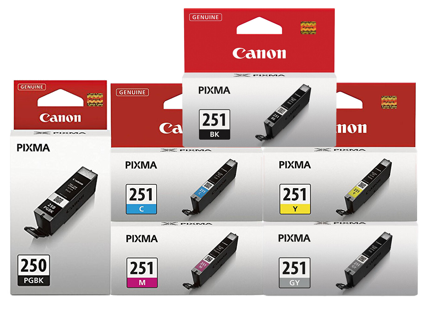 6PK GENUINE Canon PGI-250 CLI-251 Ink Cartridge for PIXMA iP8720 MG6320 MG7120
