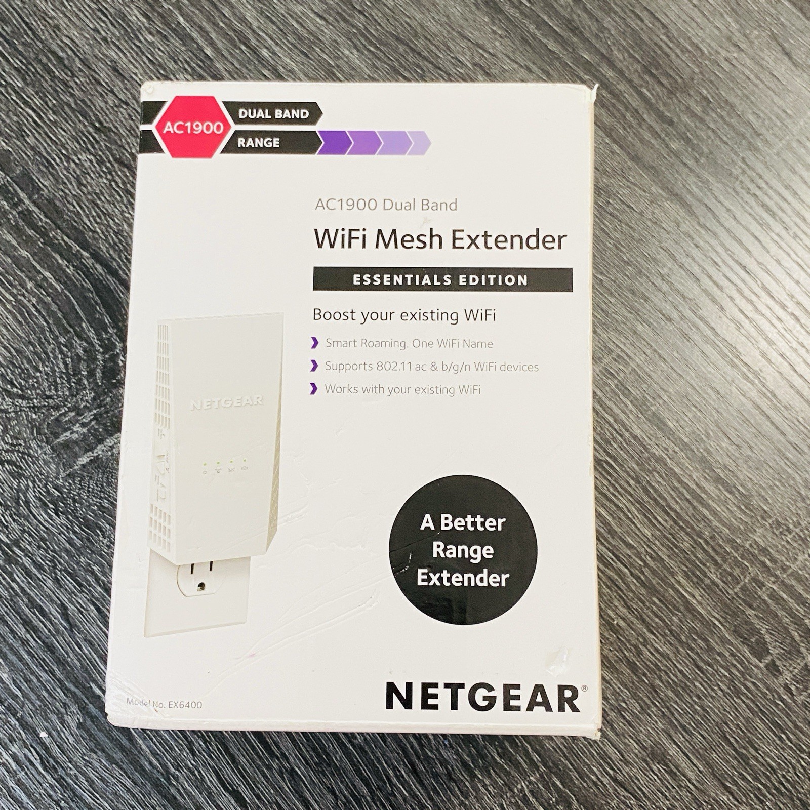 Netgear AC1900 Dual Band WiFi Mesh Extender-Model EX6400-100NAS-NEW Open Box