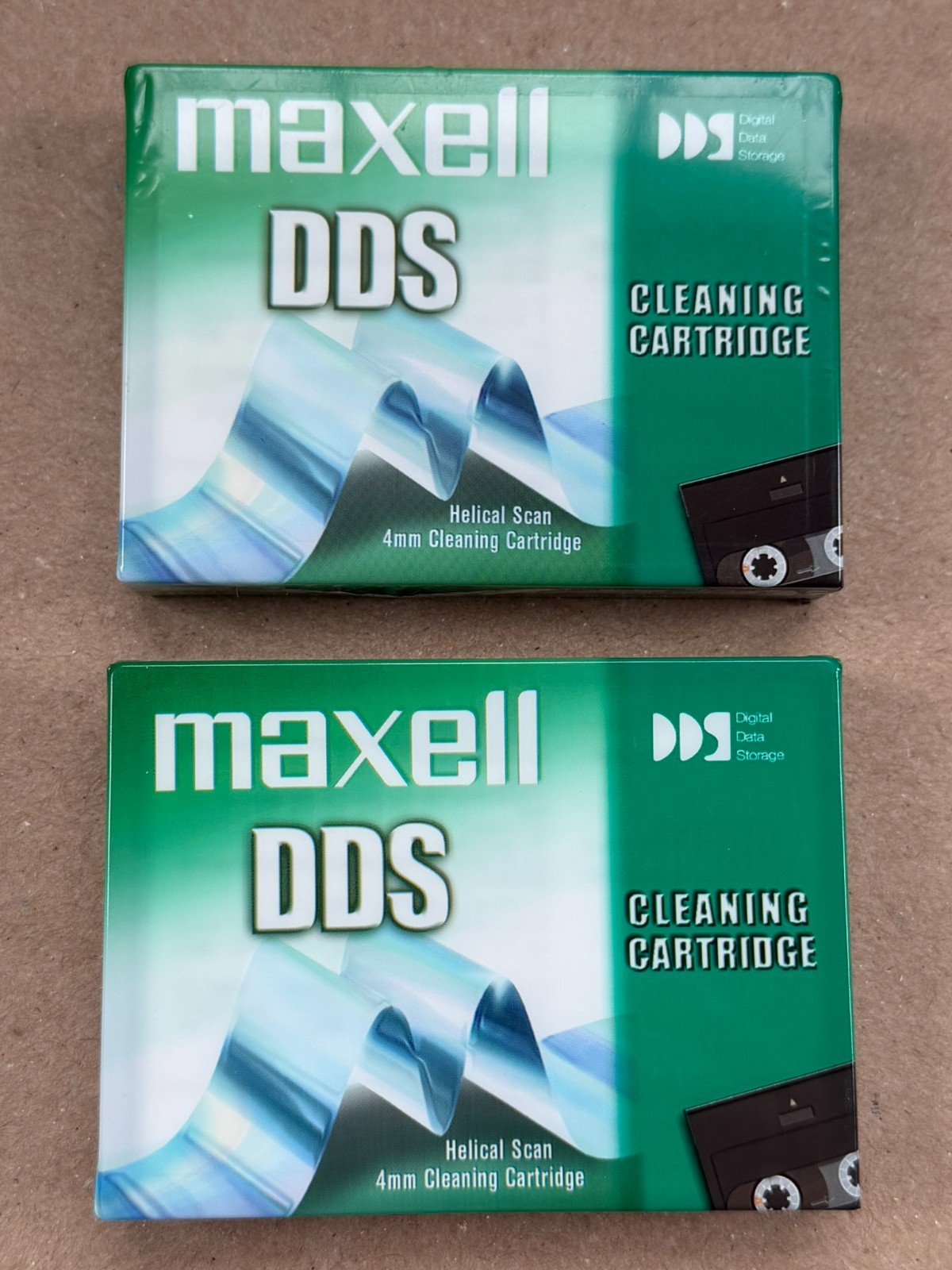 Maxell DDS Cleaning Cartridges DDS, DDS-2, DDS-3, DDS-4 Compatible 2 Pack New