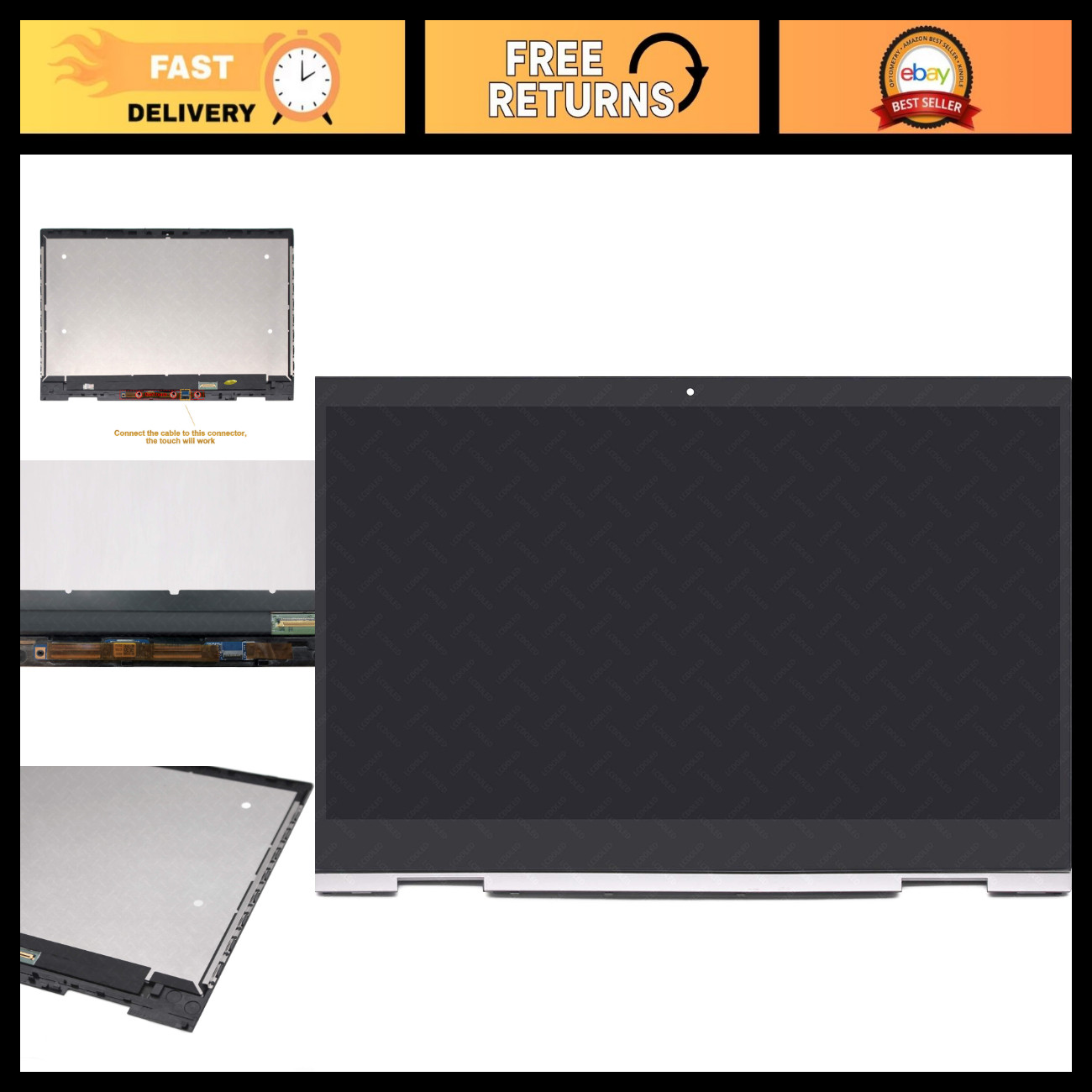 FHD Touch Screen Replacement for HP Envy x360 15m-cn0011dx 15m-cn0012dx LCD Disp