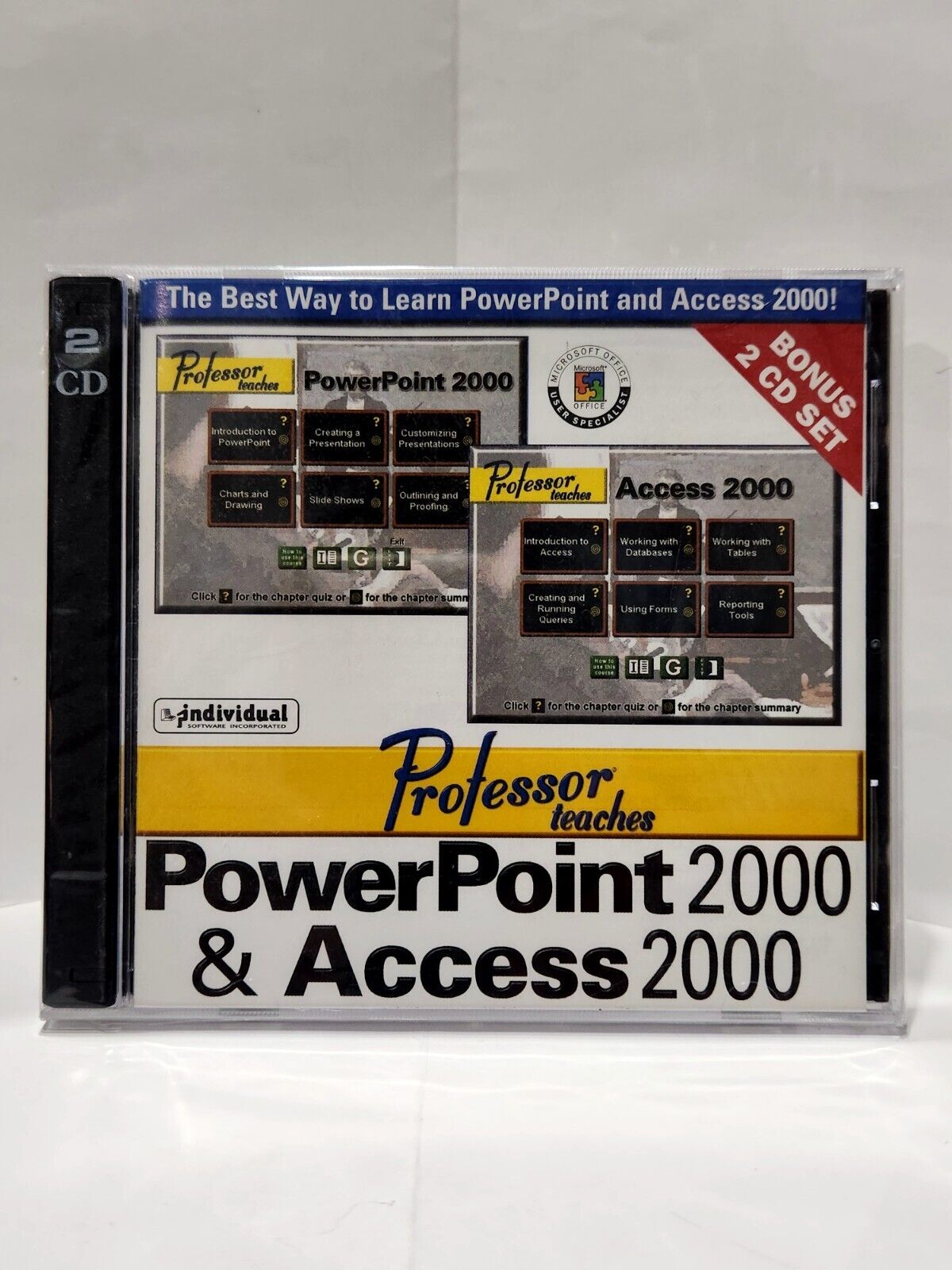 Professor Teaches The Best Way to Learn PowerPoint & Access 2000 Sealed 