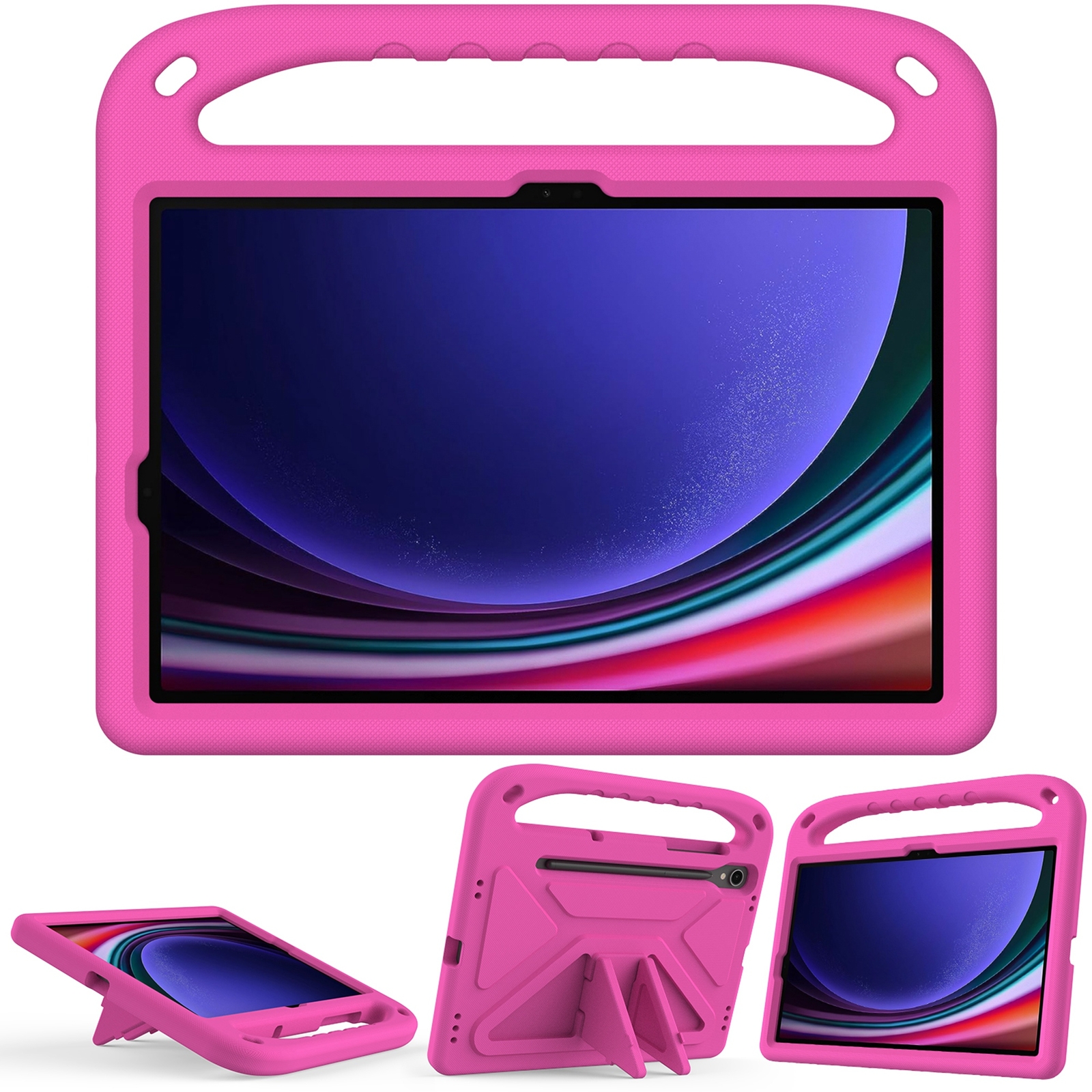 For Samsung Galaxy Tab S10 FE Plus/S9/S8/S7 FE EVA Foam Handle Stand Kids Case