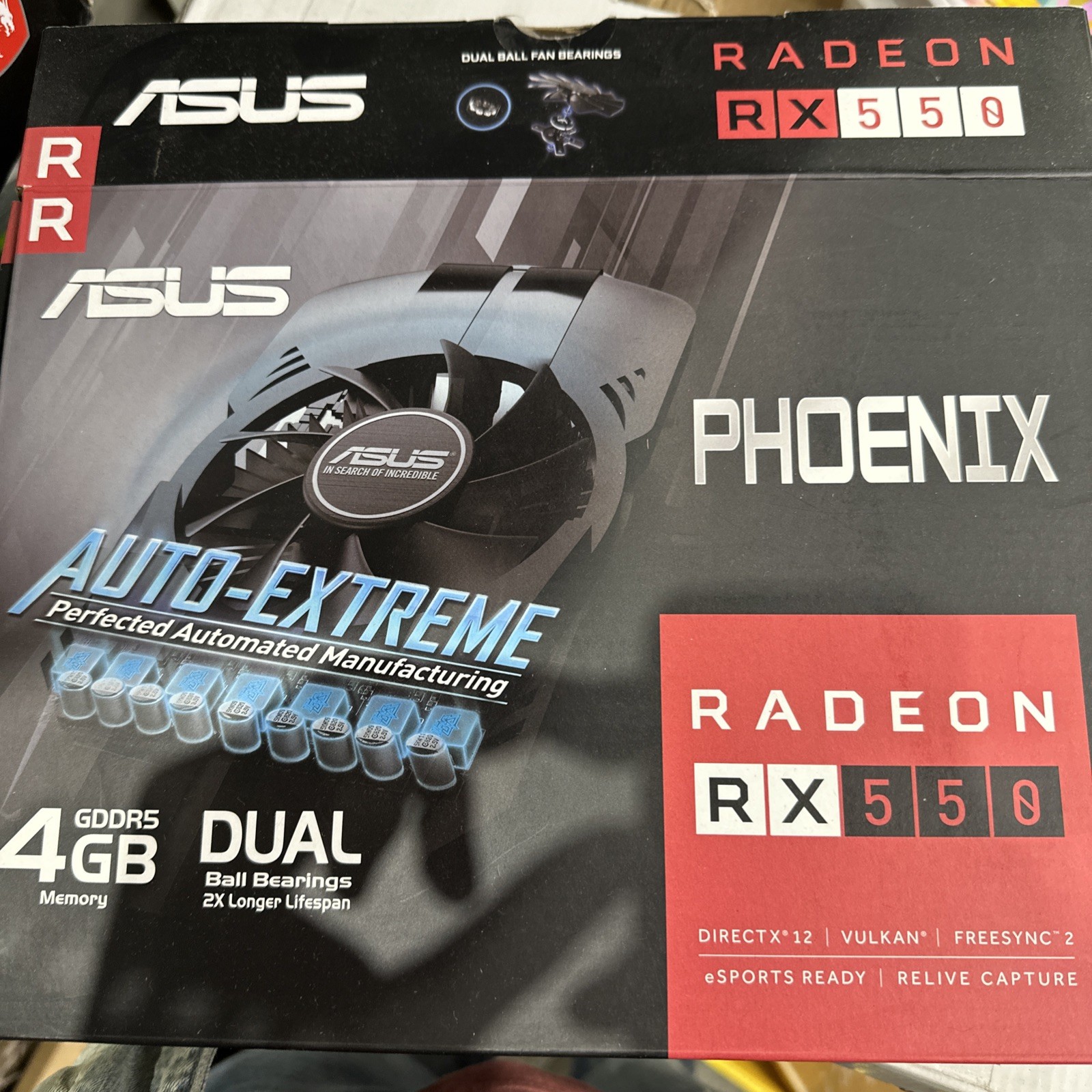 ASUS Phoenix AMD Radeon RX550 Graphic Card - 4GB GDDR5