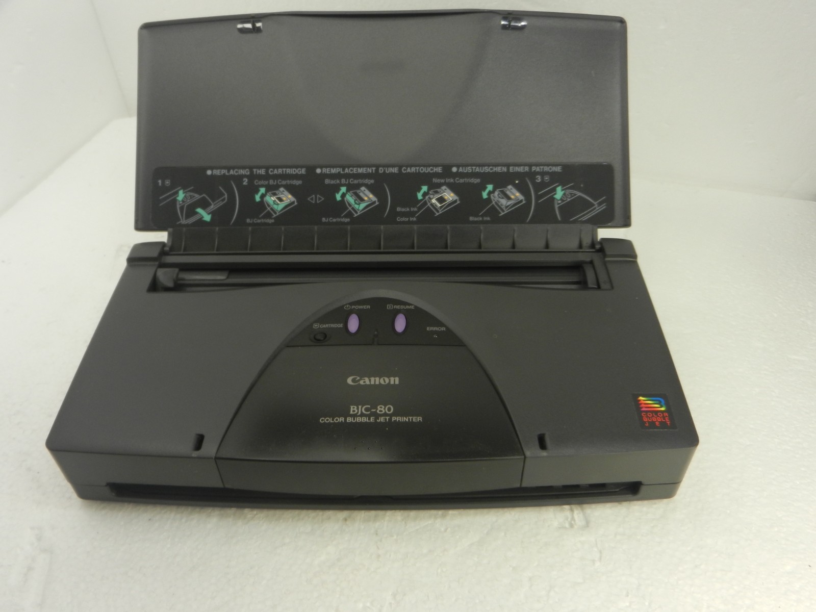Canon BJC-80 Color Bubble InkJet Mobile Portable Printer Model K10156