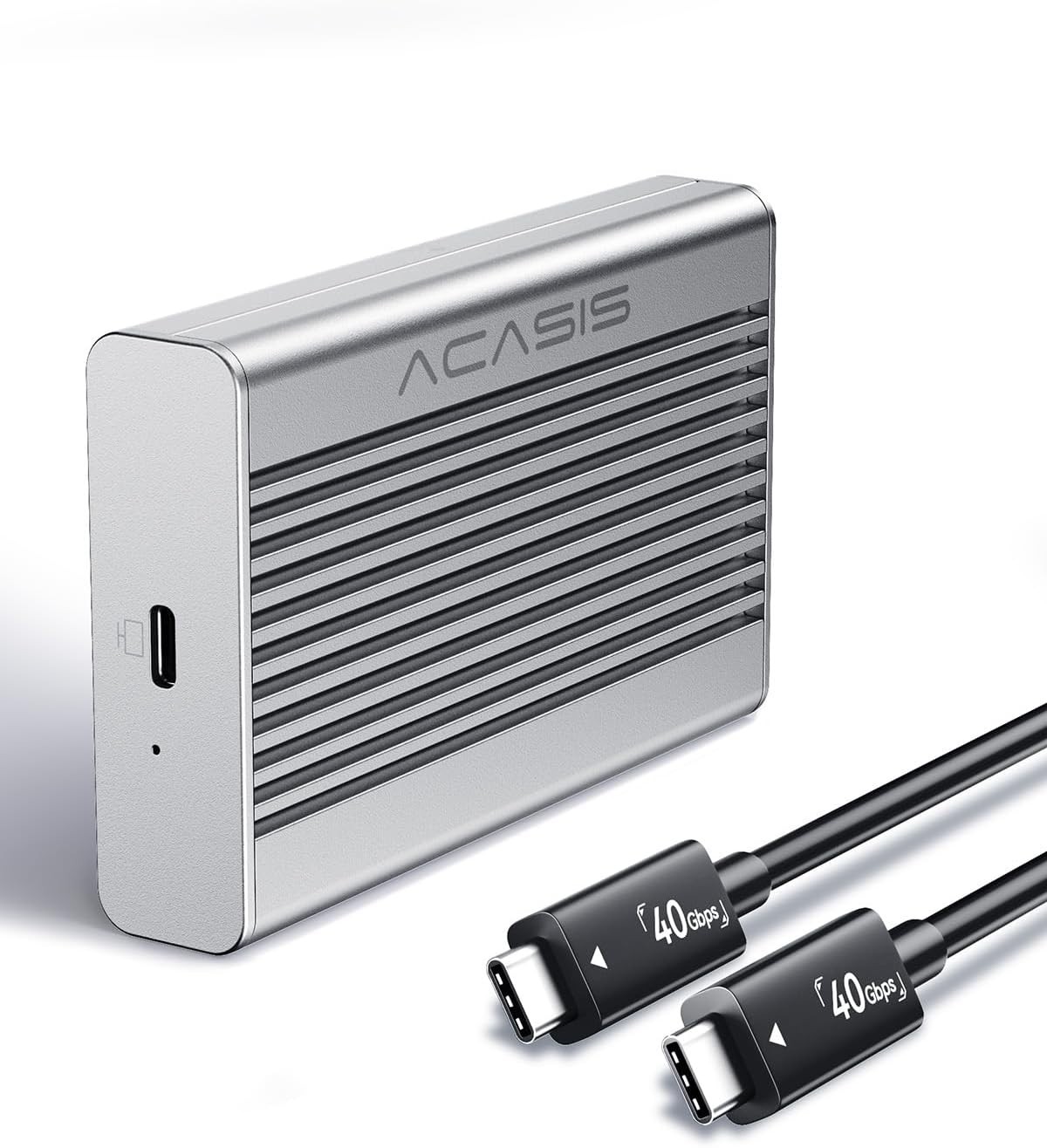 ACASIS 40Gbps M.2 NVMe SSD Enclosure with Aluminum Heat-dissipating fins T70-10