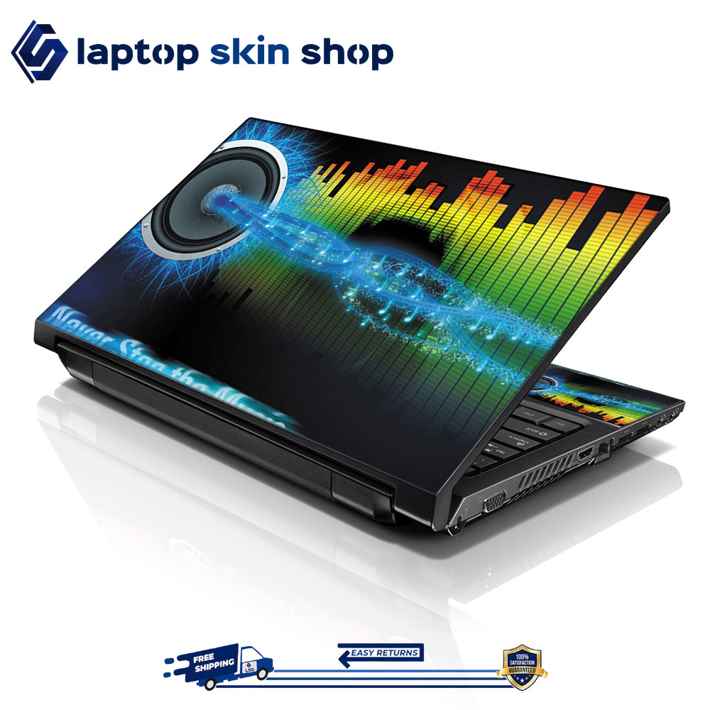 Laptop Skin Sticker Decal Cover for Notebook Macbook Hp Music Waves 13-16 inch