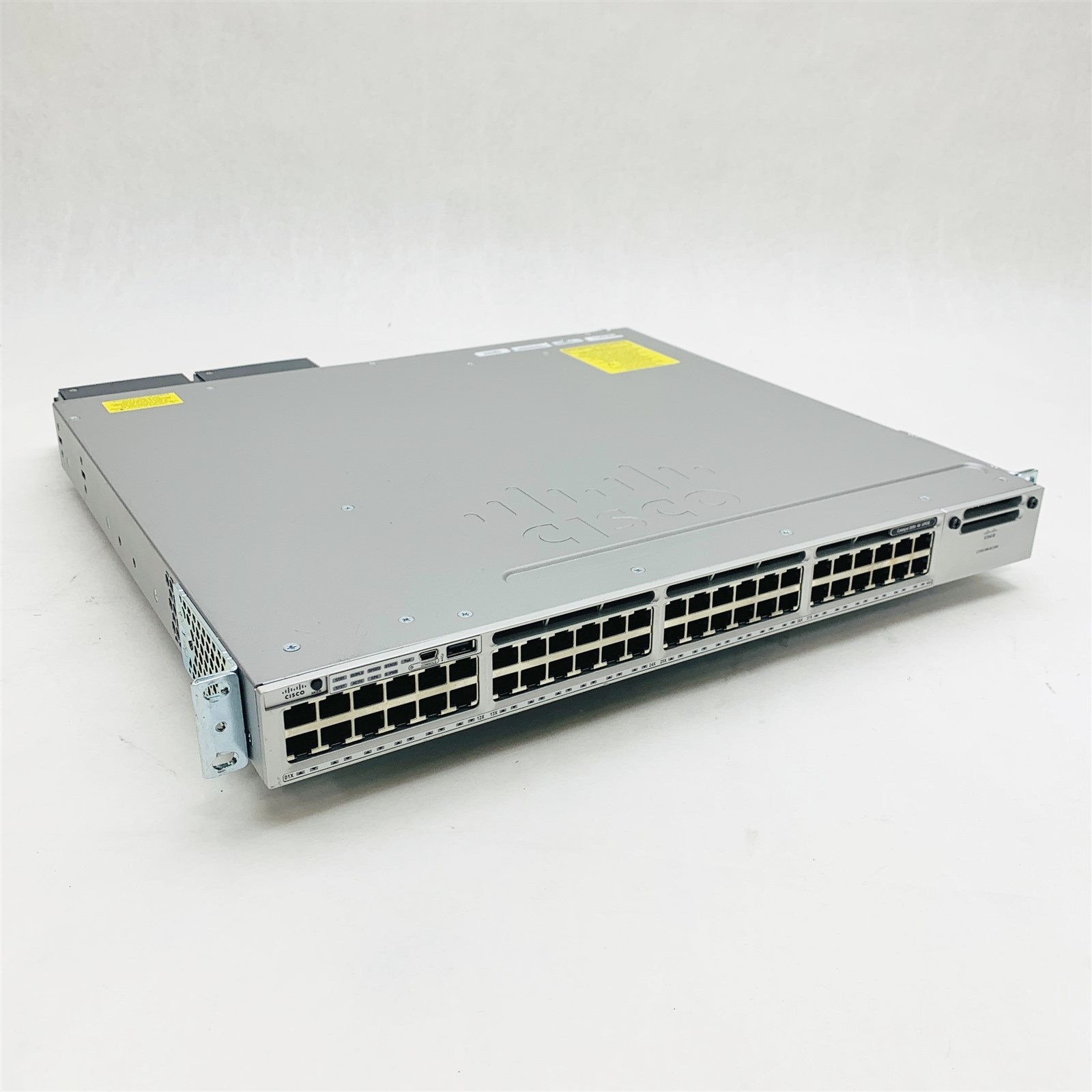 Cisco Catalyst 48-Port UPOE Network Switch WS-C3850-48U-S w/2*PWR-C1-1100WAC PSU