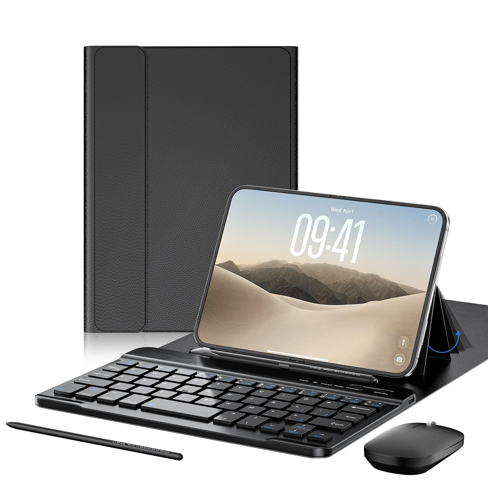 4-in-1 Mini Wireless Keyboard & Mouse Combo for iPhone Duo - Bluetooth, Portable