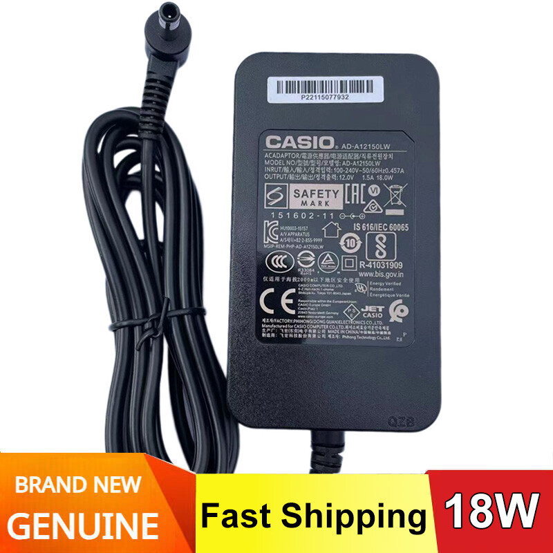 OEM Casio Power Adapter For Digital Piano Keyboard 12V AC AD-A12150LW Genuine