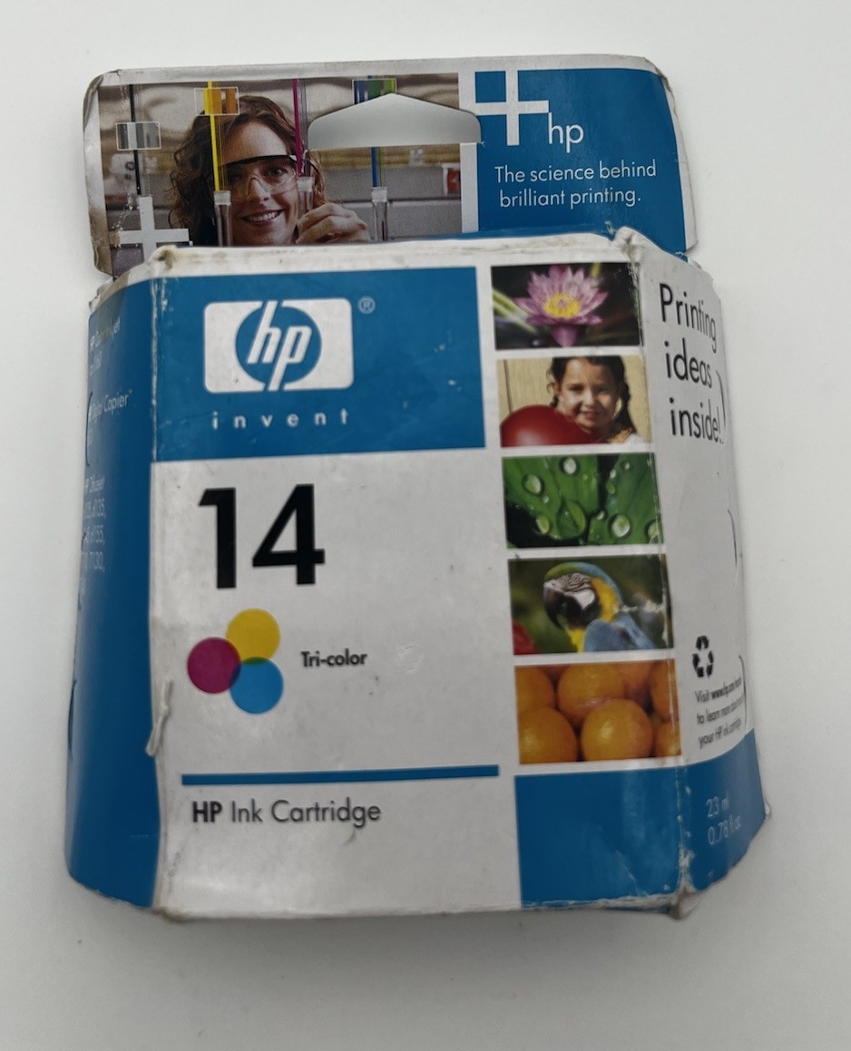 Genuine HP 14 Tri-Color Ink Cartridge C5010DN Factory Sealed Expired 2008