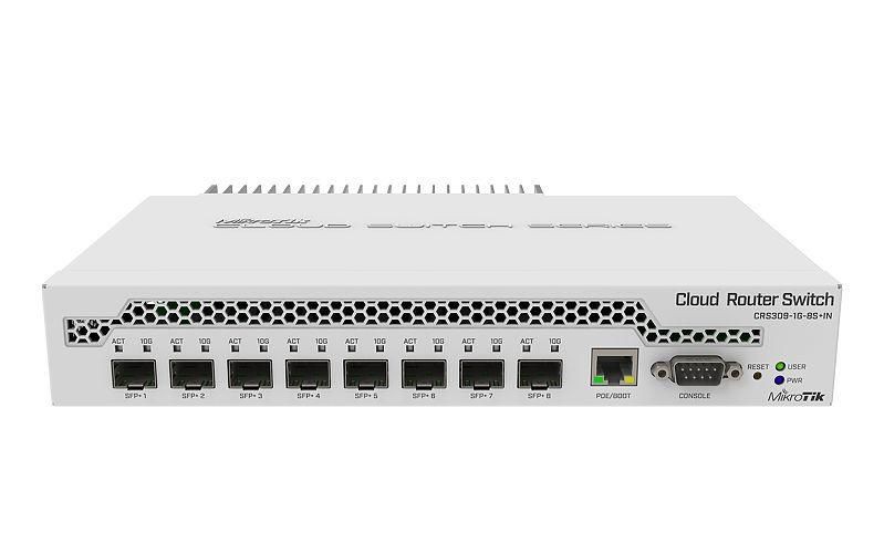 MikroTik CRS309-1G-8S+IN Cloud Router Switch DC 800mhz 512MB RAM, 1xGigabit ~E~